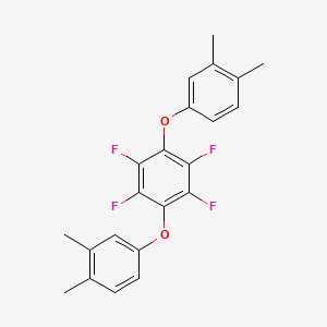 molecular formula C22H18F4O2 B11697657 1,4-Bis(3,4-dimethylphenoxy)-2,3,5,6-tetrafluorobenzene CAS No. 65247-01-0