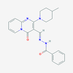 N'-[(E)-[2-(4-Methylpiperidin-1-YL)-4-oxo-4H-pyrido[1,2-A]pyrimidin-3-YL]methylidene]benzohydrazide