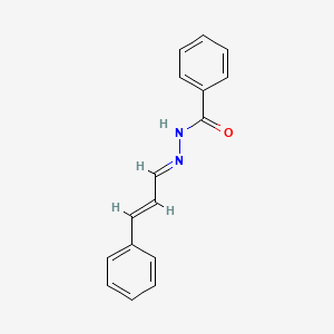 molecular formula C16H14N2O B11697709 N-[(E)-[(E)-3-phenylprop-2-enylidene]amino]benzamide CAS No. 7508-72-7