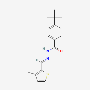 molecular formula C17H20N2OS B11697742 4-tert-butyl-N'-[(E)-(3-methylthiophen-2-yl)methylidene]benzohydrazide 