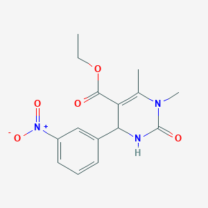 Ethyl 1,6-dimethyl-4-(3-nitrophenyl)-2-oxo-1,2,3,4-tetrahydropyrimidine-5-carboxylate