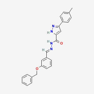 N'-[(E)-[3-(Benzyloxy)phenyl]methylidene]-3-(4-methylphenyl)-1H-pyrazole-5-carbohydrazide