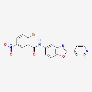 2-bromo-5-nitro-N-[2-(pyridin-4-yl)-1,3-benzoxazol-5-yl]benzamide