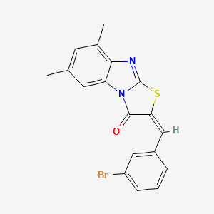 (2E)-2-(3-bromobenzylidene)-6,8-dimethyl[1,3]thiazolo[3,2-a]benzimidazol-3(2H)-one