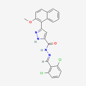 N'-[(E)-(2,6-Dichlorophenyl)methylidene]-3-(2-methoxy-1-naphthyl)-1H-pyrazole-5-carbohydrazide