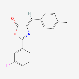 molecular formula C17H12INO2 B11697800 (4Z)-2-(3-iodophenyl)-4-(4-methylbenzylidene)-1,3-oxazol-5(4H)-one 