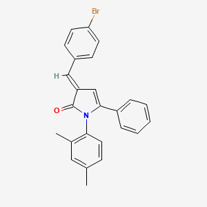 (3E)-3-(4-bromobenzylidene)-1-(2,4-dimethylphenyl)-5-phenyl-1,3-dihydro-2H-pyrrol-2-one