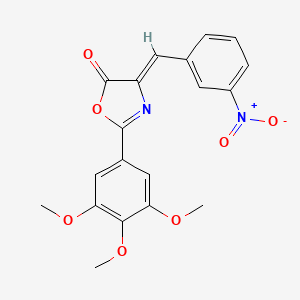 molecular formula C19H16N2O7 B11697839 (4Z)-4-(3-nitrobenzylidene)-2-(3,4,5-trimethoxyphenyl)-1,3-oxazol-5(4H)-one 