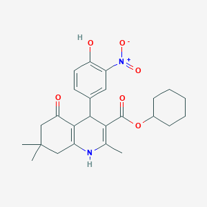 Cyclohexyl 4-(4-hydroxy-3-nitrophenyl)-2,7,7-trimethyl-5-oxo-1,4,5,6,7,8-hexahydroquinoline-3-carboxylate