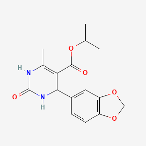 propan-2-yl 4-(1,3-benzodioxol-5-yl)-6-methyl-2-oxo-3,4-dihydro-1H-pyrimidine-5-carboxylate