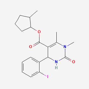 2-Methylcyclopentyl 4-(2-iodophenyl)-1,6-dimethyl-2-oxo-1,2,3,4-tetrahydropyrimidine-5-carboxylate