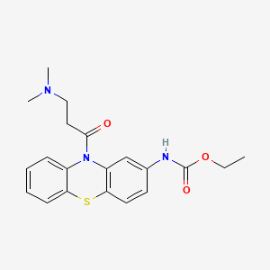 molecular formula C20H23N3O3S B11697941 ethyl [10-(N,N-dimethyl-beta-alanyl)-10H-phenothiazin-2-yl]carbamate 