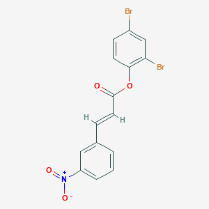 molecular formula C15H9Br2NO4 B11697970 2,4-dibromophenyl (2E)-3-(3-nitrophenyl)prop-2-enoate 