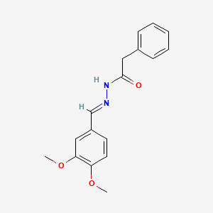 molecular formula C17H18N2O3 B11697976 N'-[(E)-(3,4-dimethoxyphenyl)methylidene]-2-phenylacetohydrazide 