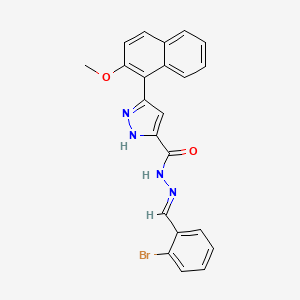 5(2-Meo-naphthalen-1-YL)2H-pyrazole-3carboxylic acid (2-BR-benzylidene)hydrazide