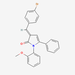 (3E)-3-(4-bromobenzylidene)-1-(2-methoxyphenyl)-5-phenyl-1,3-dihydro-2H-pyrrol-2-one