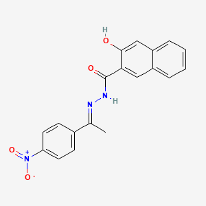 3-hydroxy-N'-[(1E)-1-(4-nitrophenyl)ethylidene]naphthalene-2-carbohydrazide