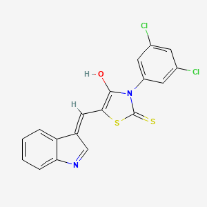 (5Z)-3-(3,5-dichlorophenyl)-5-(1H-indol-3-ylmethylidene)-2-thioxo-1,3-thiazolidin-4-one