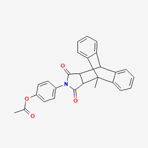 4-(1-Methyl-16,18-dioxo-17-azapentacyclo[6.6.5.0~2,7~.0~9,14~.0~15,19~]nonadeca-2,4,6,9,11,13-hexaen-17-yl)phenyl acetate (non-preferred name)