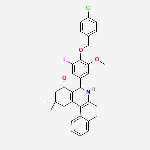 5-{4-[(4-chlorobenzyl)oxy]-3-iodo-5-methoxyphenyl}-2,2-dimethyl-2,3,5,6-tetrahydrobenzo[a]phenanthridin-4(1H)-one