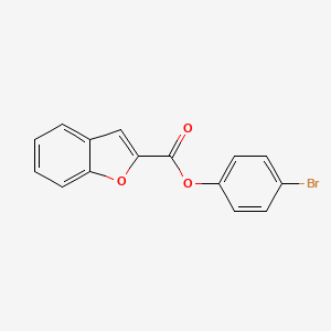 molecular formula C15H9BrO3 B11698179 4-Bromophenyl 1-benzofuran-2-carboxylate 