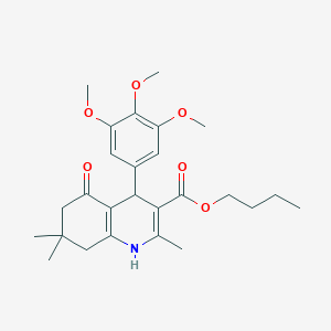 molecular formula C26H35NO6 B11698238 Butyl 2,7,7-trimethyl-5-oxo-4-(3,4,5-trimethoxyphenyl)-1,4,5,6,7,8-hexahydroquinoline-3-carboxylate 