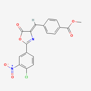 methyl 4-{(Z)-[2-(4-chloro-3-nitrophenyl)-5-oxo-1,3-oxazol-4(5H)-ylidene]methyl}benzoate