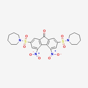 2,7-bis(azepan-1-ylsulfonyl)-4,5-dinitro-9H-fluoren-9-one