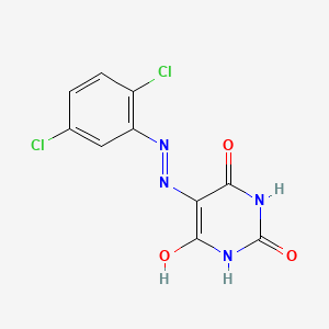 molecular formula C10H6Cl2N4O3 B11698277 5-[2-(2,5-dichlorophenyl)hydrazinylidene]pyrimidine-2,4,6(1H,3H,5H)-trione 