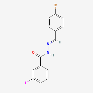 molecular formula C14H10BrIN2O B11698294 N'-[(E)-(4-bromophenyl)methylidene]-3-iodobenzohydrazide 