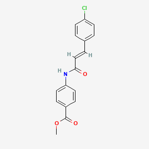 methyl 4-{[(2E)-3-(4-chlorophenyl)prop-2-enoyl]amino}benzoate