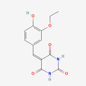 5-[(3-Ethoxy-4-hydroxyphenyl)methylidene]-1,3-diazinane-2,4,6-trione