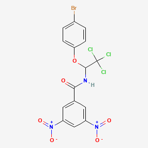 N-[1-(4-bromophenoxy)-2,2,2-trichloroethyl]-3,5-dinitrobenzamide