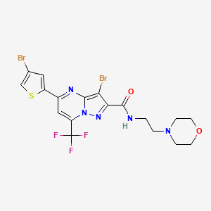 3-bromo-5-(4-bromothiophen-2-yl)-N-[2-(morpholin-4-yl)ethyl]-7-(trifluoromethyl)pyrazolo[1,5-a]pyrimidine-2-carboxamide