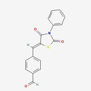 4-((2,4-Dioxo-3-phenylthiazolidin-5-ylidene)methyl)benzaldehyde