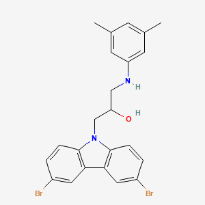 molecular formula C23H22Br2N2O B11698402 1-(3,6-dibromo-9H-carbazol-9-yl)-3-[(3,5-dimethylphenyl)amino]propan-2-ol 