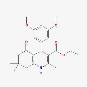 Ethyl 4-(3,5-dimethoxyphenyl)-2,7,7-trimethyl-5-oxo-1,4,5,6,7,8-hexahydroquinoline-3-carboxylate