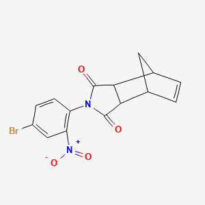 molecular formula C15H11BrN2O4 B11698433 2-(4-bromo-2-nitrophenyl)-3a,4,7,7a-tetrahydro-1H-4,7-methanoisoindole-1,3(2H)-dione 