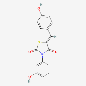 (5Z)-3-(3-hydroxyphenyl)-5-[(4-hydroxyphenyl)methylidene]-1,3-thiazolidine-2,4-dione