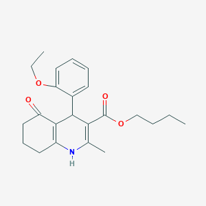 molecular formula C23H29NO4 B11698458 Butyl 4-(2-ethoxyphenyl)-2-methyl-5-oxo-1,4,5,6,7,8-hexahydroquinoline-3-carboxylate 