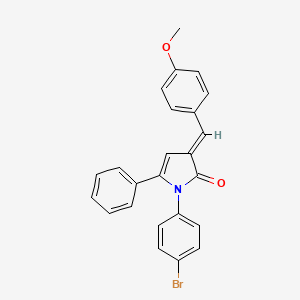 (3E)-1-(4-bromophenyl)-3-(4-methoxybenzylidene)-5-phenyl-1,3-dihydro-2H-pyrrol-2-one