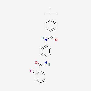 N-{4-[(4-tert-butylbenzoyl)amino]phenyl}-2-fluorobenzamide