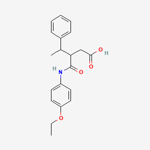 3-[(4-Ethoxyphenyl)carbamoyl]-4-phenylpentanoic acid