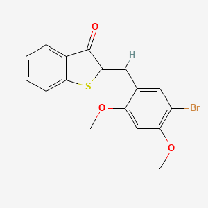 (2Z)-2-(5-bromo-2,4-dimethoxybenzylidene)-1-benzothiophen-3(2H)-one