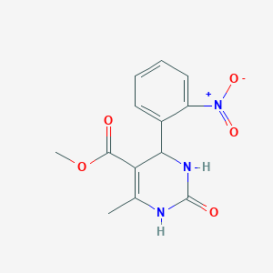 molecular formula C13H13N3O5 B11698497 Methyl 6-methyl-4-(2-nitrophenyl)-2-oxo-1,2,3,4-tetrahydropyrimidine-5-carboxylate 