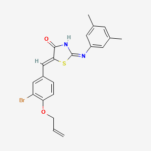 (2Z,5Z)-5-[3-bromo-4-(prop-2-en-1-yloxy)benzylidene]-2-[(3,5-dimethylphenyl)imino]-1,3-thiazolidin-4-one