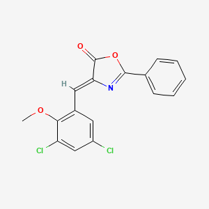 (4Z)-4-(3,5-dichloro-2-methoxybenzylidene)-2-phenyl-1,3-oxazol-5(4H)-one