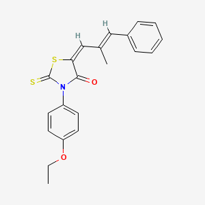 (5E)-3-(4-ethoxyphenyl)-5-[(2E)-2-methyl-3-phenylprop-2-en-1-ylidene]-2-thioxo-1,3-thiazolidin-4-one