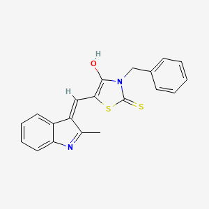 (5E)-3-benzyl-5-[(2-methyl-1H-indol-3-yl)methylidene]-2-sulfanylidene-1,3-thiazolidin-4-one