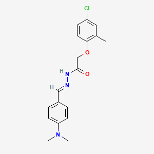 molecular formula C18H20ClN3O2 B11698567 2-(4-Chloro-2-methylphenoxy)-N'-[(E)-[4-(dimethylamino)phenyl]methylidene]acetohydrazide 